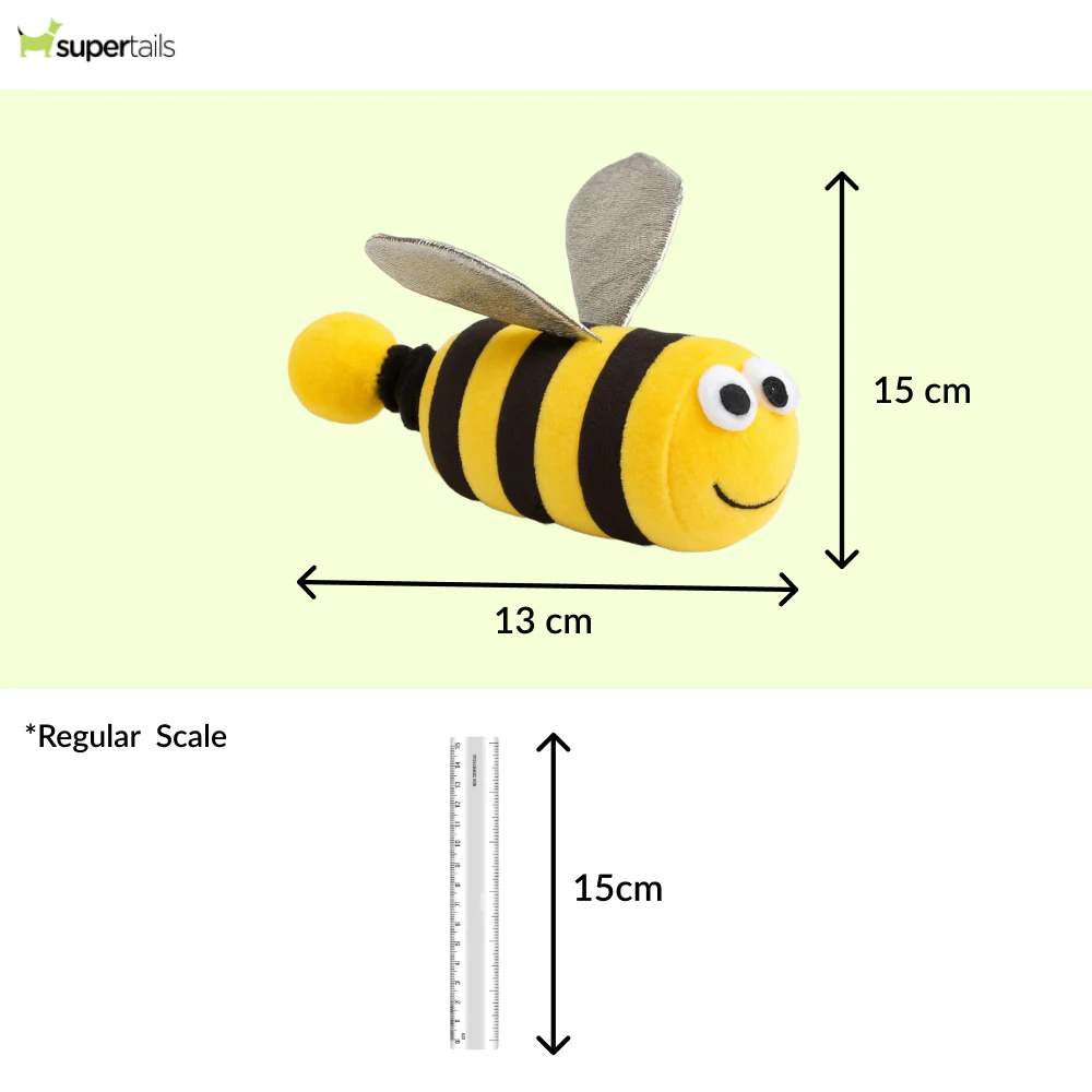 Talking Dog Club Shake a Bee Vibrating Catnip Toy for Cats (Yellow and Black) - Runbopad