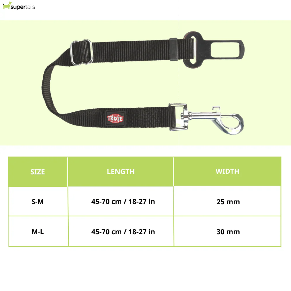 Trixie Seatbelt Car Harnesses for Dogs and Cats (Black) - Runbopad
