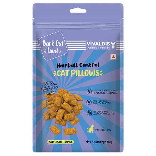 Bark Out Loud by Vivaldis Hairball Control Pillow Cat Treats - Runbopad