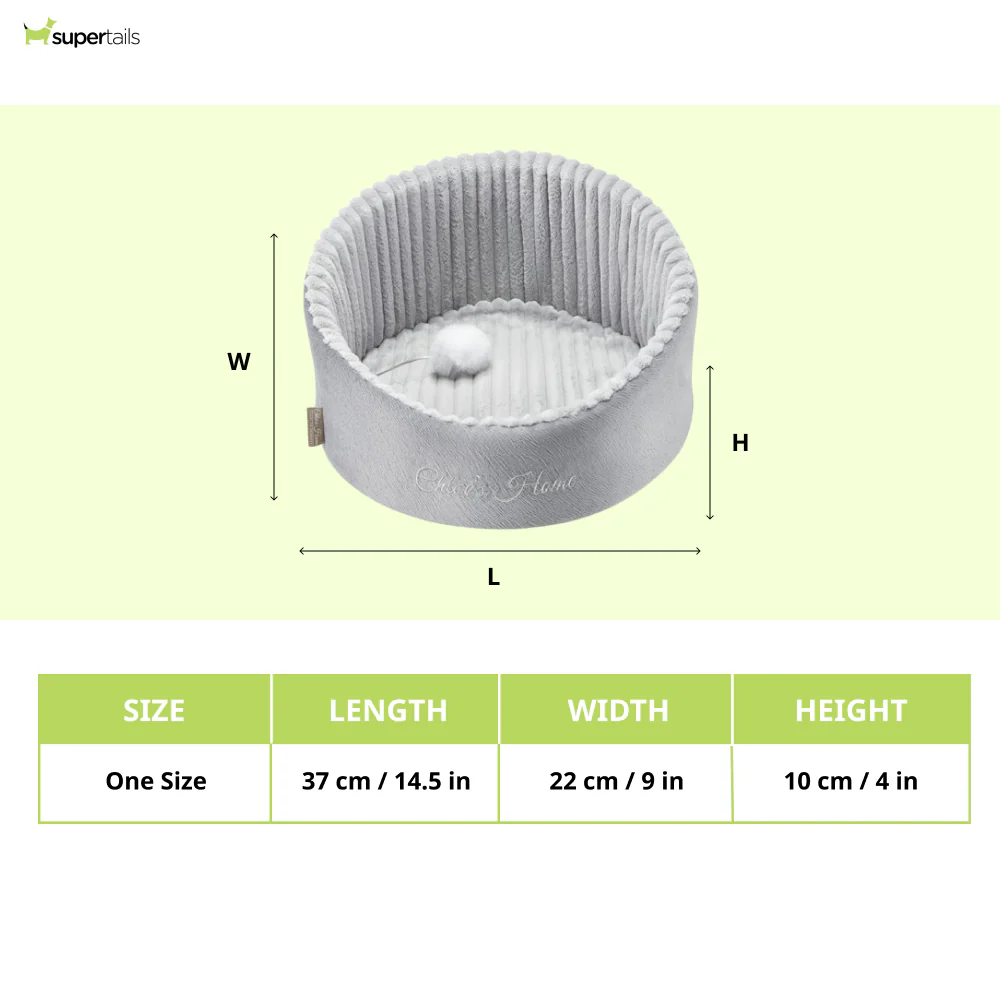 Chloe's Home Neapol Bed for Dogs and Cats (Grey) - Runbopad
