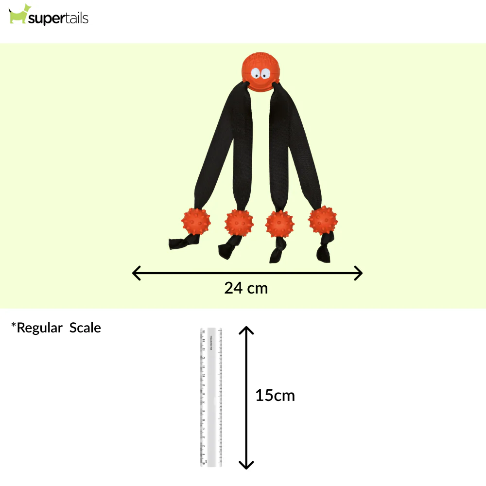 Trixie Ball with Strap Legs for Dogs (Orange) - Runbopad