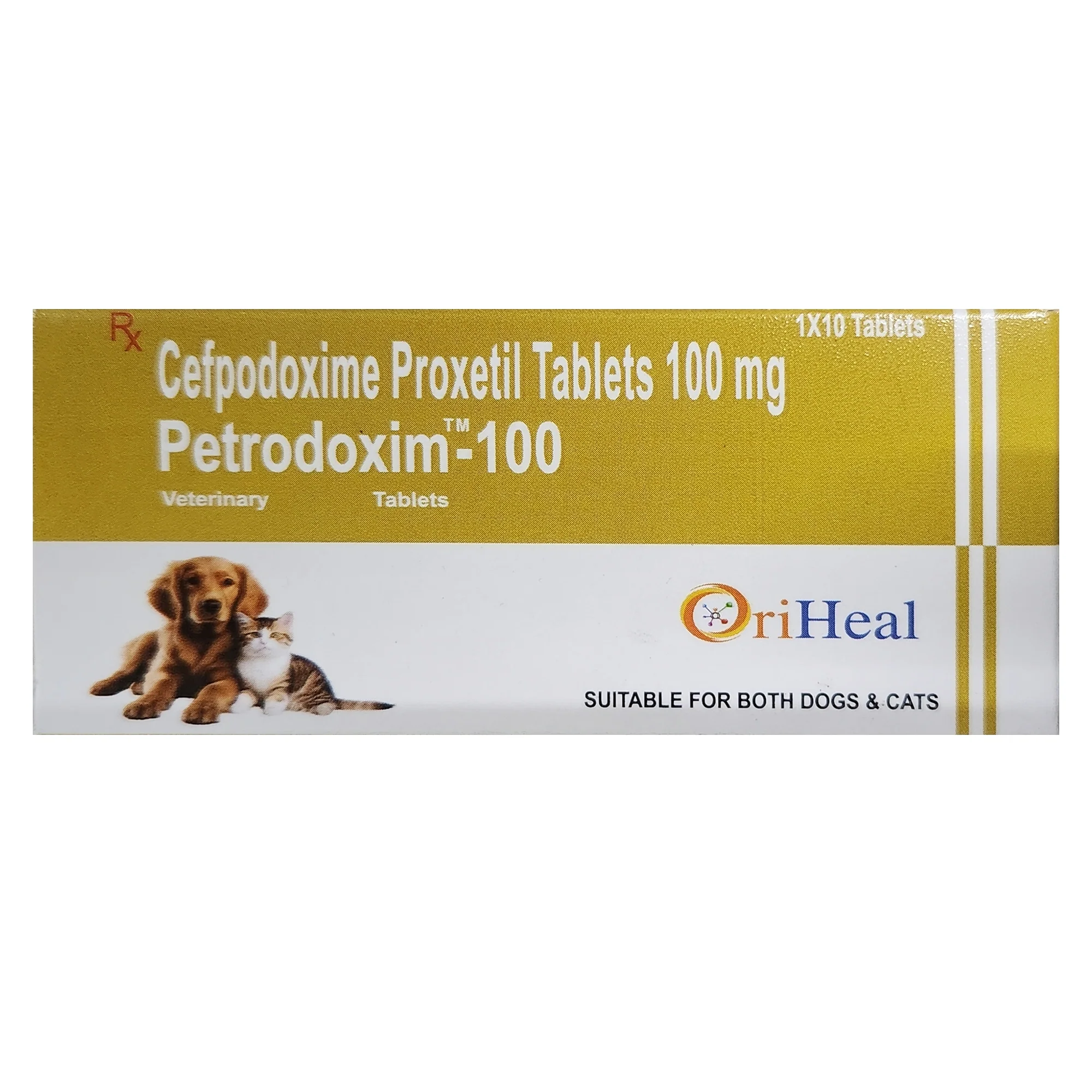 Oriheal Petrodoxim 100mg (Cefpodoxime Proxetil) Tablet for Dogs and Cats - Runbopad