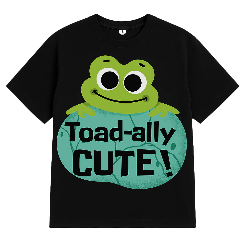 Toadly Cute Cotton T Shirt for Men and Women - Runbopad