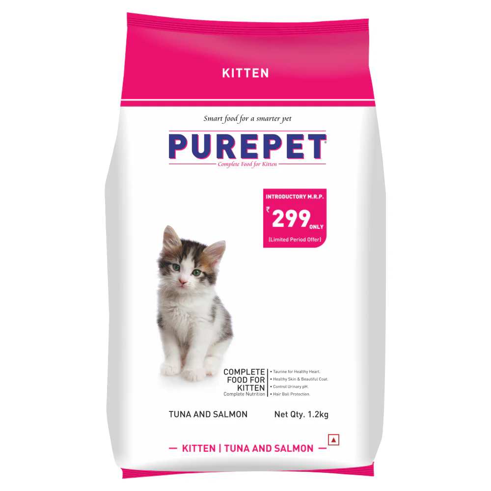 Purepet Tuna and Salmon Kitten Cat Dry Food - Runbopad