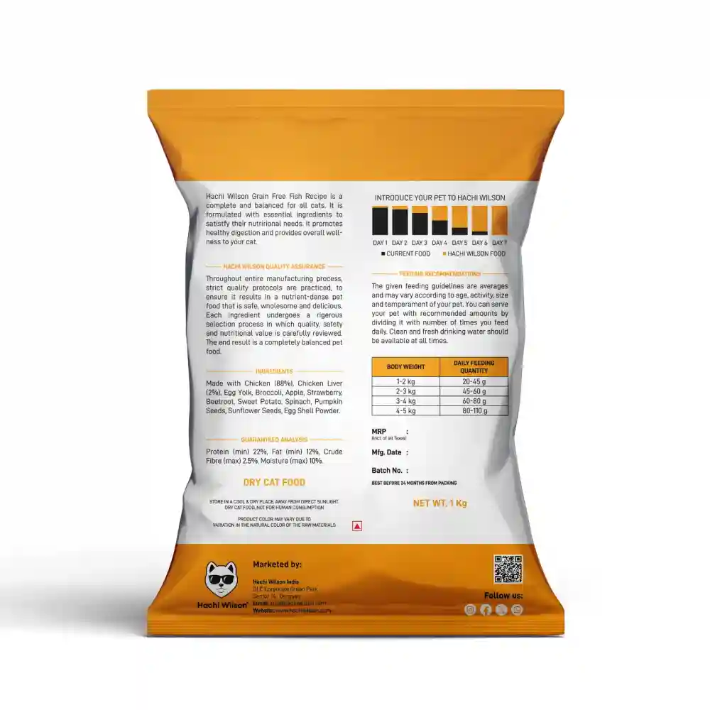 Hachi Wilson Grain Free Chicken Adult Cat Dry Food - Runbopad
