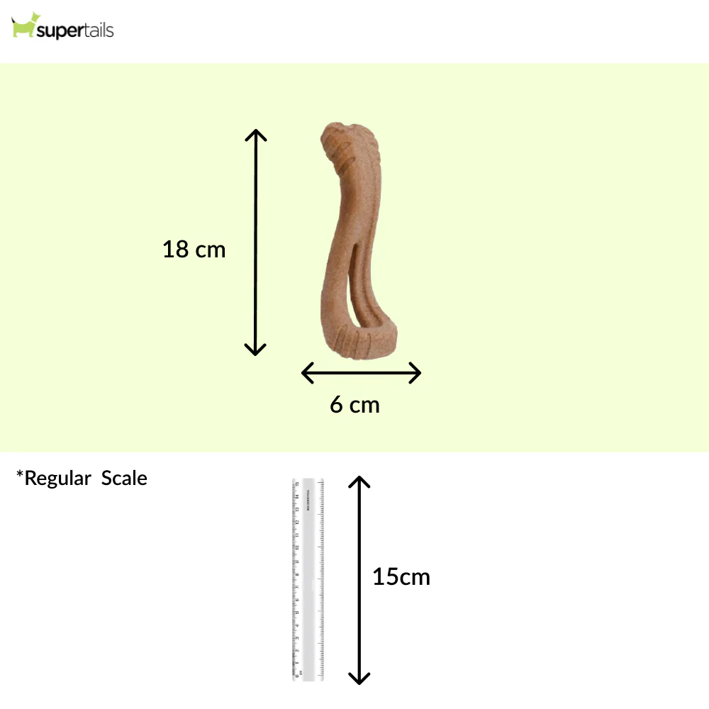 Petstages Dogwood Flip Chew Bone Toy for Dogs (Brown) - Runbopad