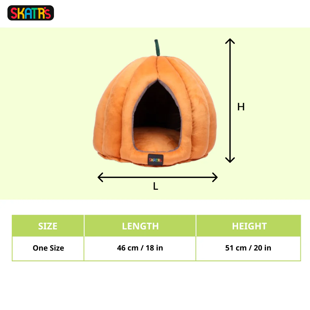 Skatrs Pumpkin Spice House for Cats and Small Dogs - Runbopad