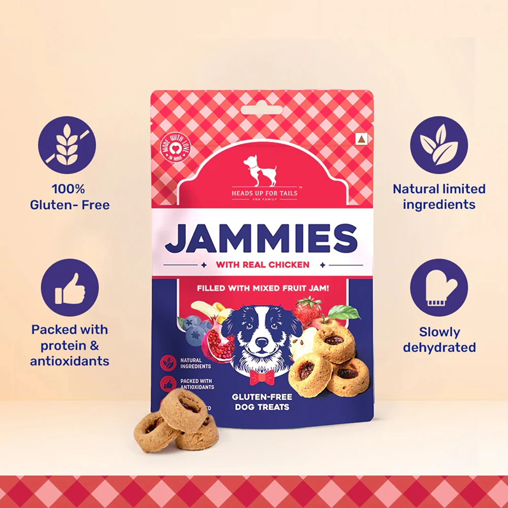 HUFT Jammies With Real Chicken Filled with Mixed Fruit Jam Dog Treats - Runbopad
