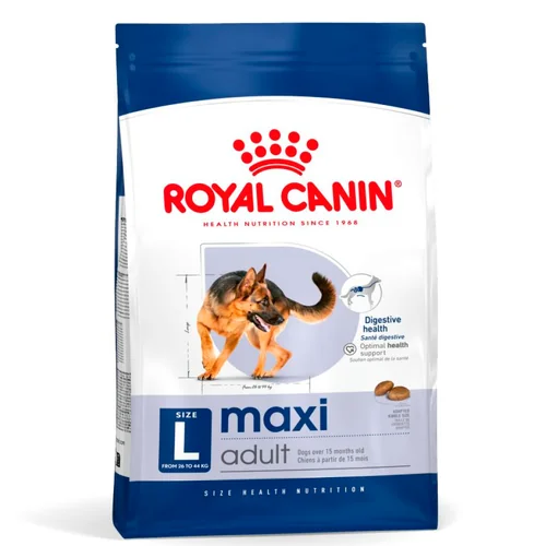 Royal Canin Maxi Adult Dog Dry Food (4kg) and Drontal Plus Tasty Dog Deworming Tablet (pack of 6 tablets) - Runbopad