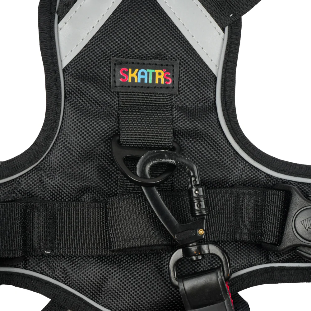 Skatrs Fully Padded Comfort Midnight Reflective Harness for Dogs & Cats (Black) - Runbopad