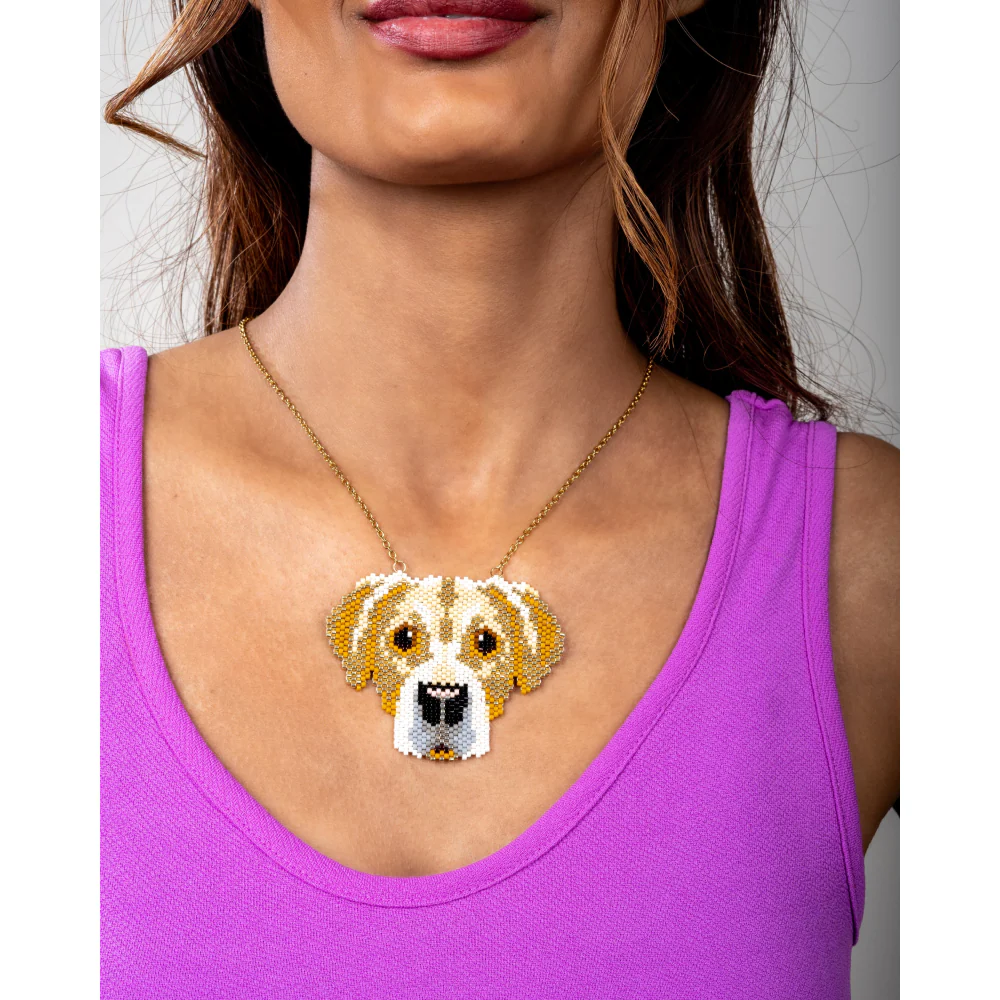 Jenni & Janki Handcrafted Miyuki Labrador Dog Necklace - Runbopad
