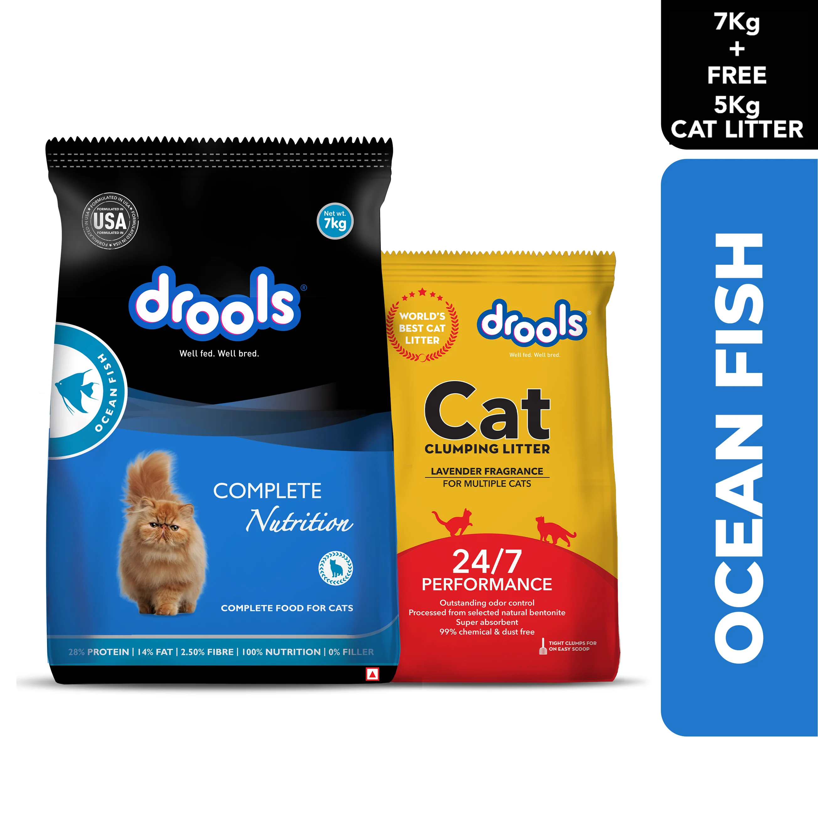 Drools Ocean Fish Adult Cat Dry Food - Runbopad