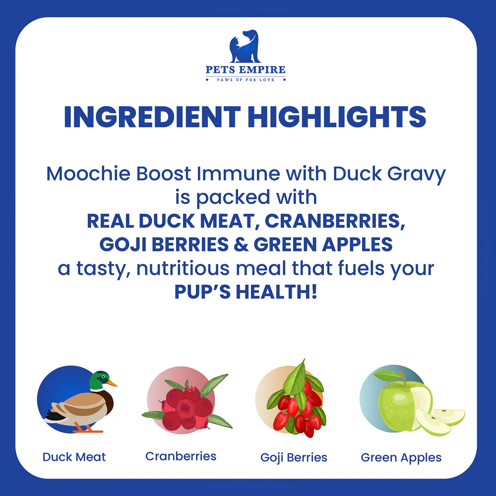 Moochie Boost Immune Casserole with Duck Gravy Adult Dog Wet Food - Runbopad