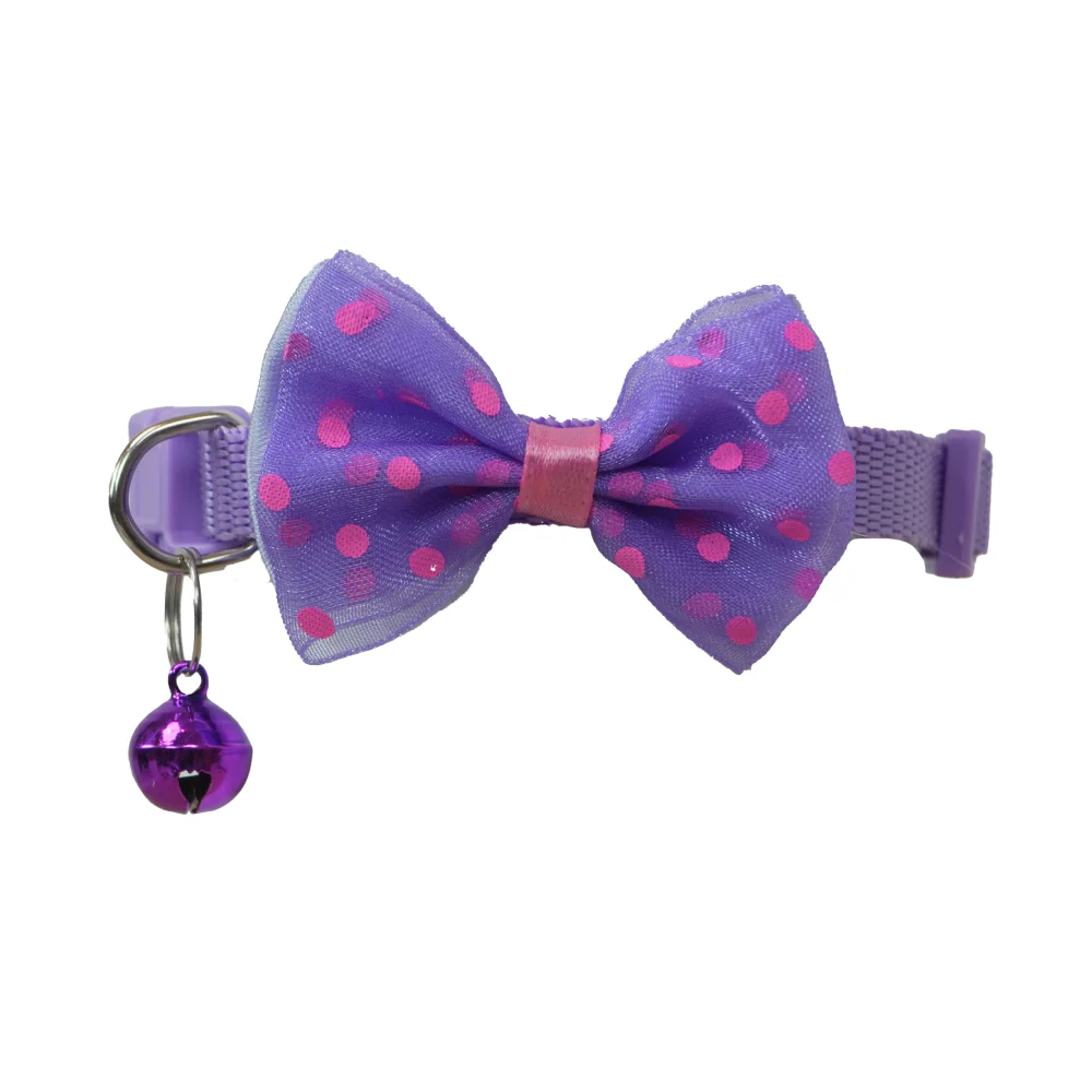 Skatrs Collar with Bow for Dogs and Cats (Purple) - Runbopad