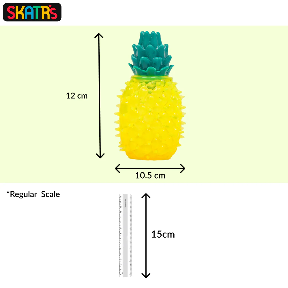 Skatrs  Pineapple Shaped Ice Cooling Toy for Dogs & Cats (Yellow) - Runbopad