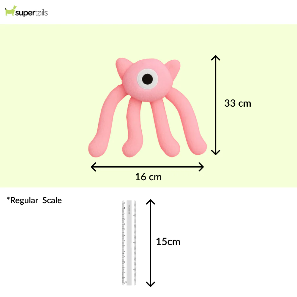 Talking Dog Club Bouncing Monster Tug Toy for Dogs (Pink) - Runbopad