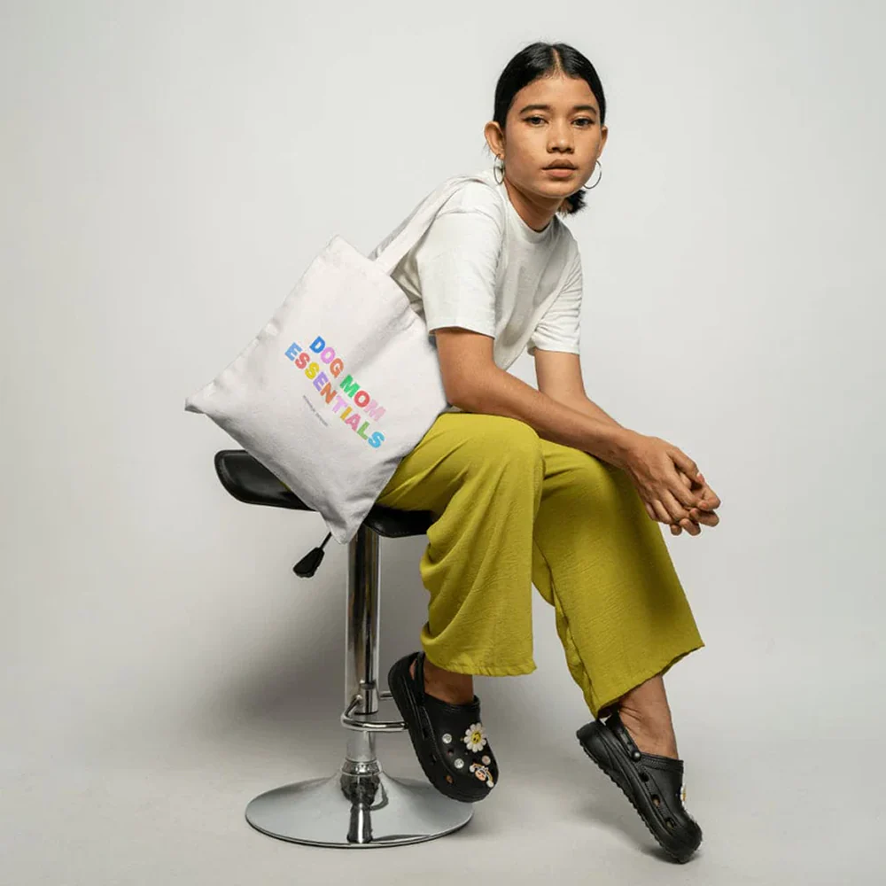 Hoomans Mom Essentials Tote Bag for Women (White) - Runbopad