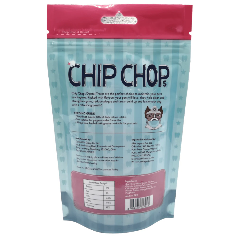 Chip Chops Star Dental Stix Chicken and Green Tea Flavored Dog Treats - Runbopad