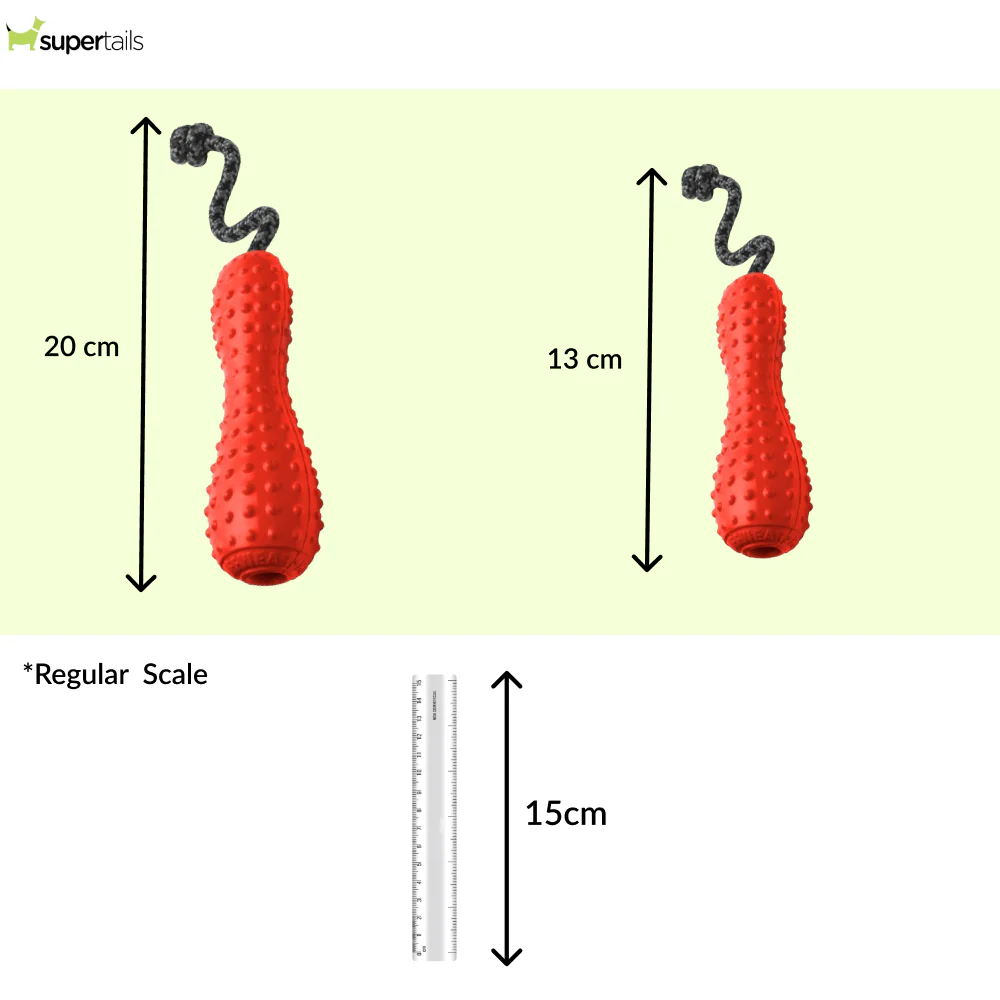 Ruffwear Gourdo Rubber Throw Toy for Dogs (Sockeye Red) - Runbopad