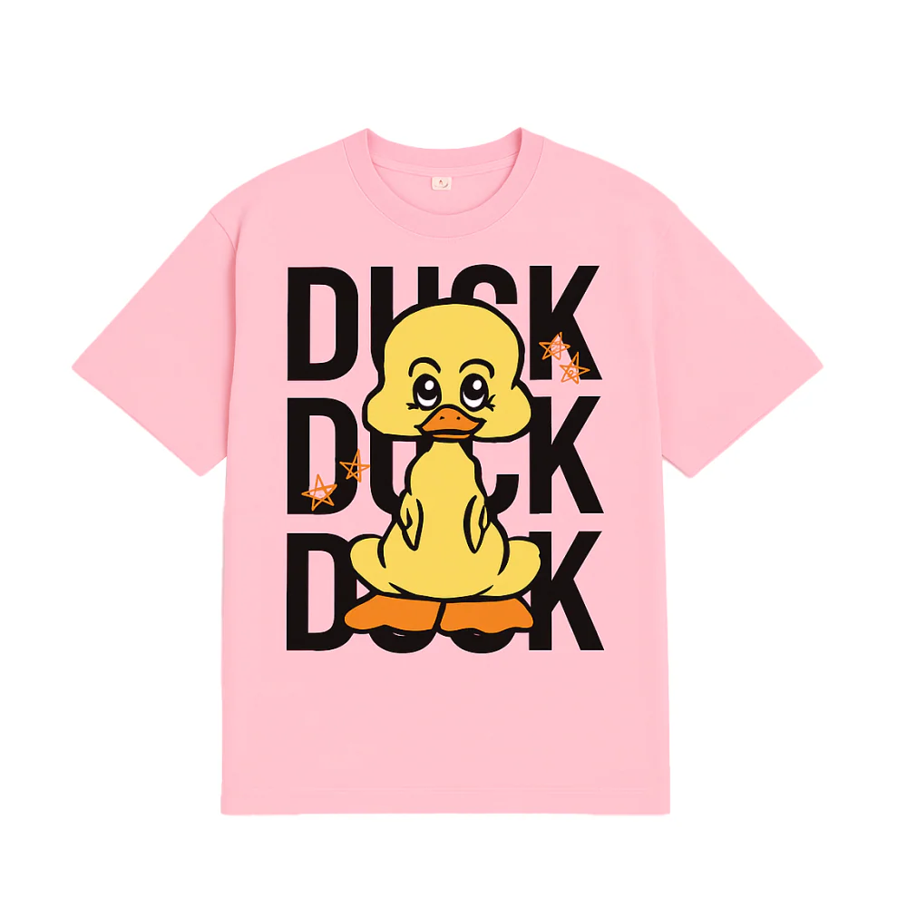 Duck Duck Duck Cotton T Shirt for Men and Women - Runbopad