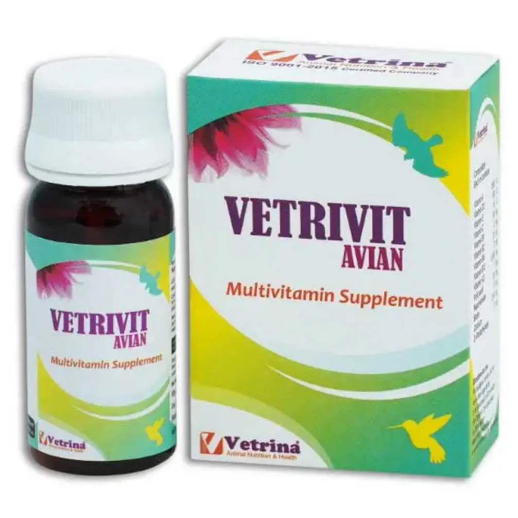 Vetrina Vetrivit Avian Multivitamin Supplements (30ml) and Vetrina Setgut Exotic Powder for Birds (50g) Combo - Runbopad