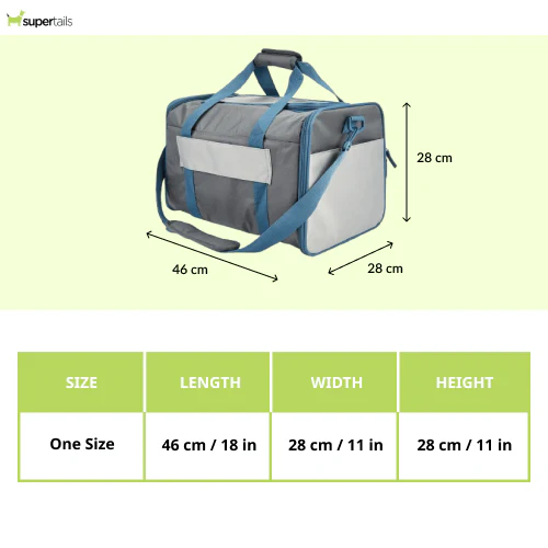 Barkbutler x Fofos Expandable Foldable Carrier for Dogs and Cats (Grey/Blue) - Runbopad