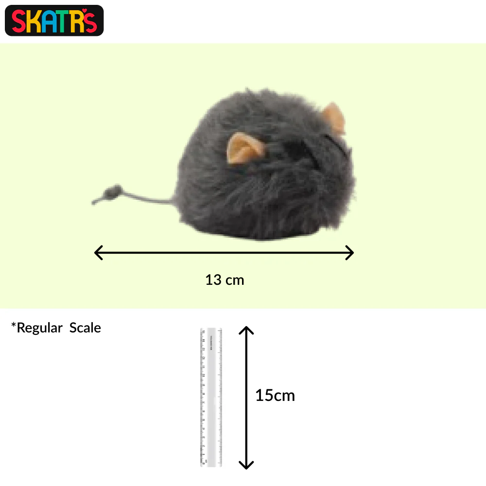 Skatrs Wiggle Mouse Toy for Cats (Grey) - Runbopad