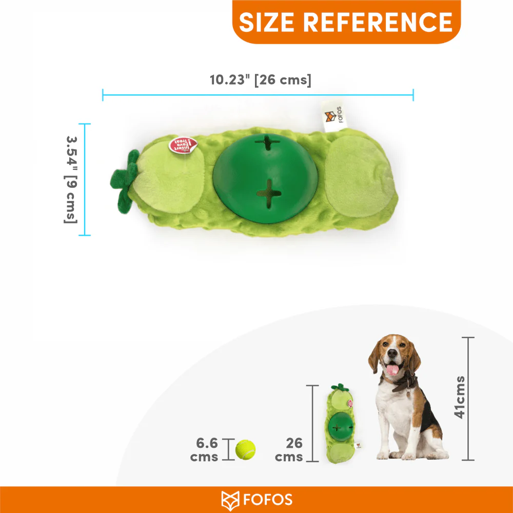 Barkbutler x Fofos Green Bean Treat Toy for Dogs (Green) - Runbopad