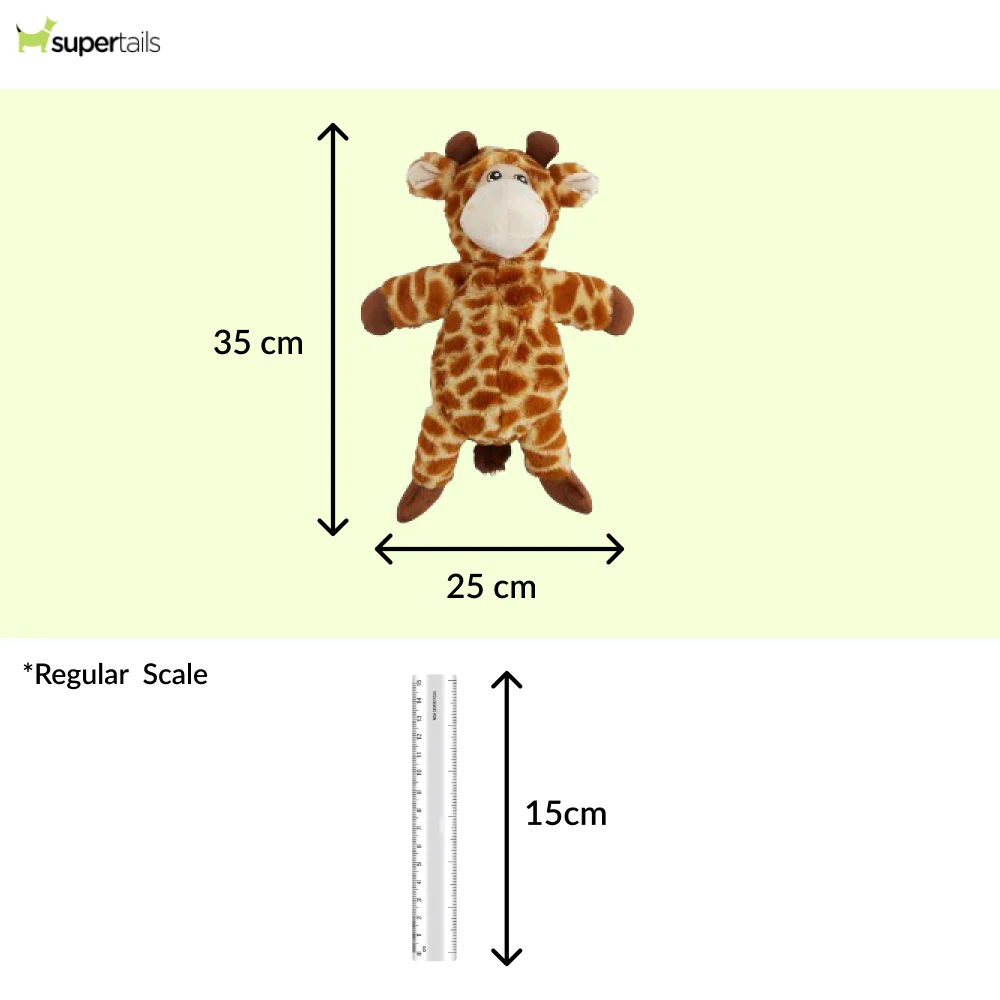 Barkbutler x Fofos Wildlife Giraffe Plush Toy for Dogs - Runbopad