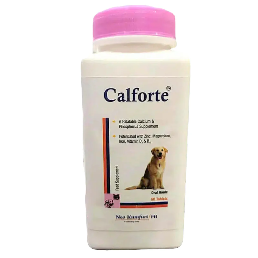 Neo Kumfurt Calforte Chew Calcium Supplement for Dogs and Cats (50 tablets) - Runbopad