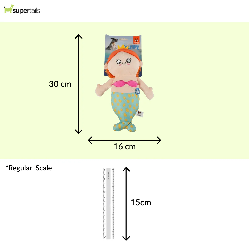 Barkbutler x Fofos Sealife Mermaid Plush Toy for Dogs - Runbopad