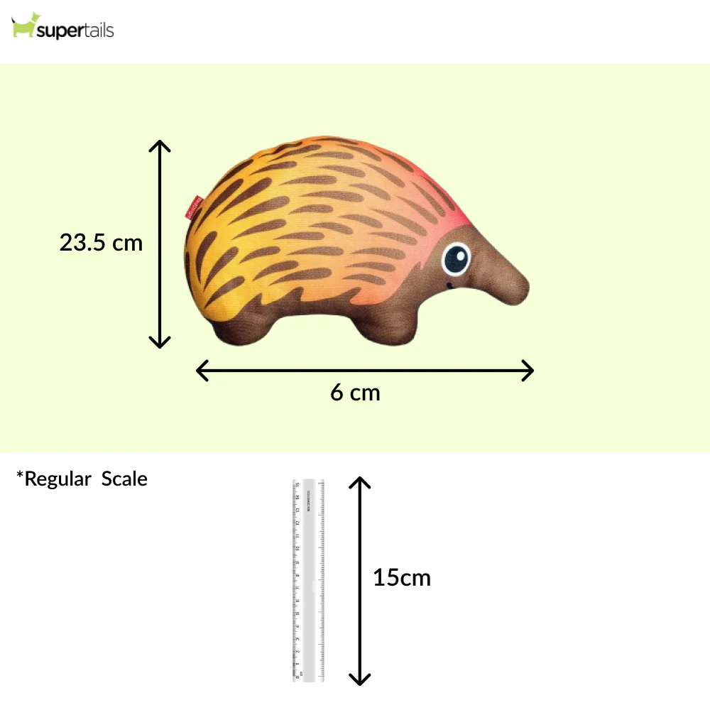 Red Dingo Durables Echidna Fetch Toy For Dogs (Brown) - Runbopad