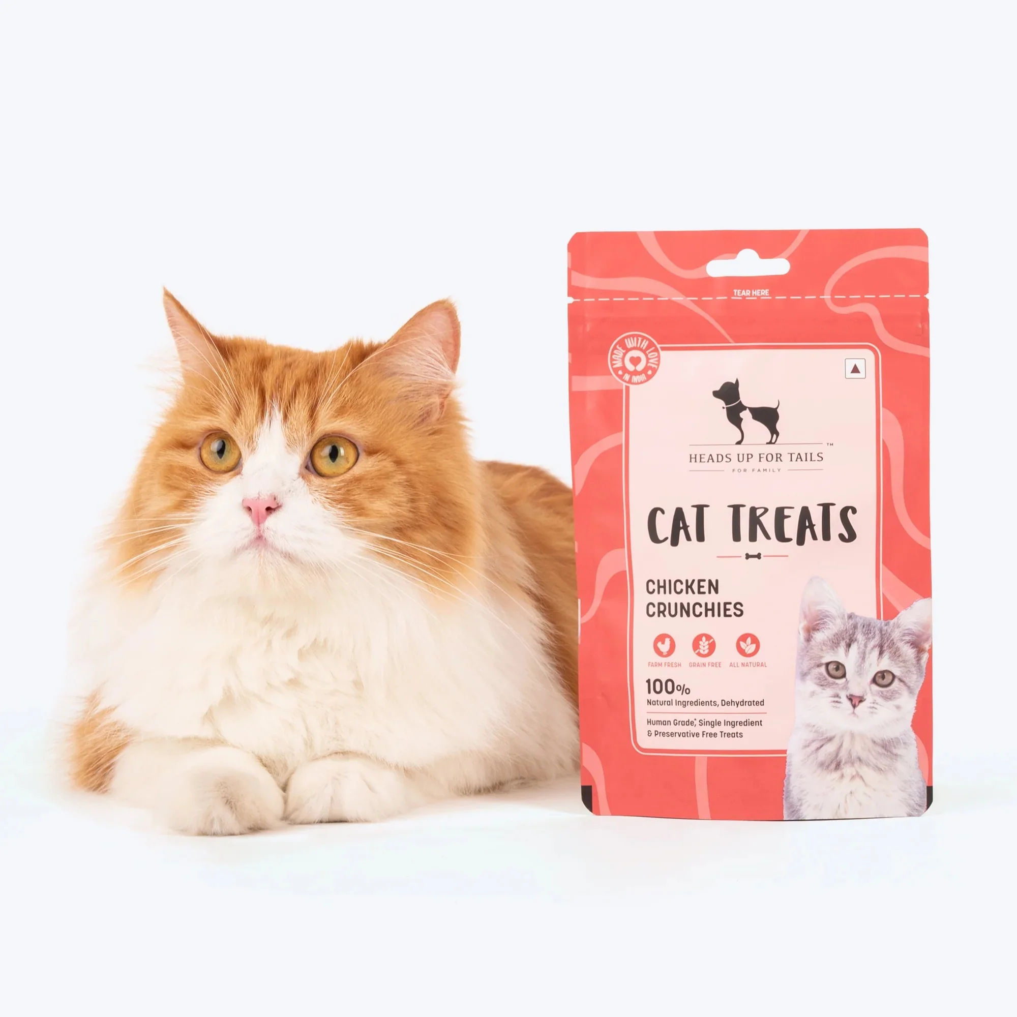 HUFT Dehydrated Chicken Crunchies Cat Treats - Runbopad