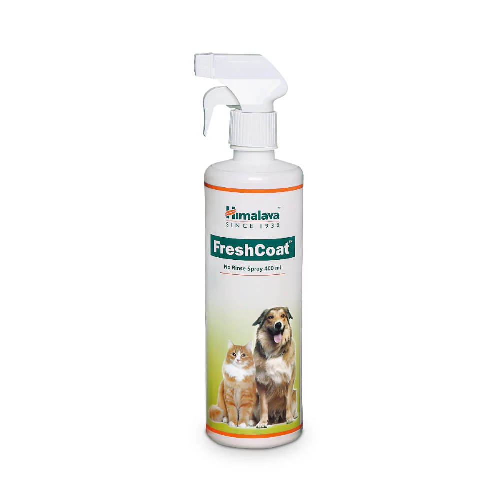 Himalaya Fresh Coat No Rinse Spray & Furlicks Gut Health Supplement Dog & Cat Combo - Runbopad
