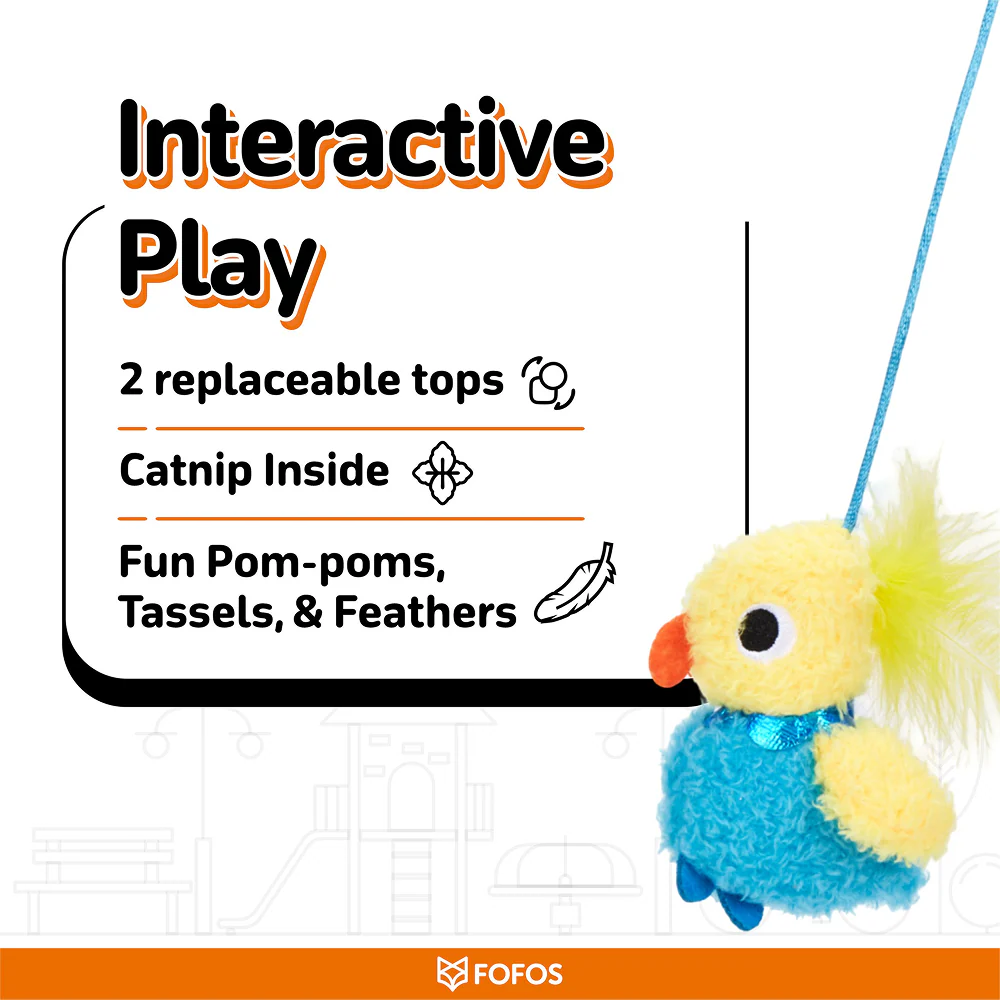 Fofos Wand Let's Fly Together Toy for Cats - Runbopad