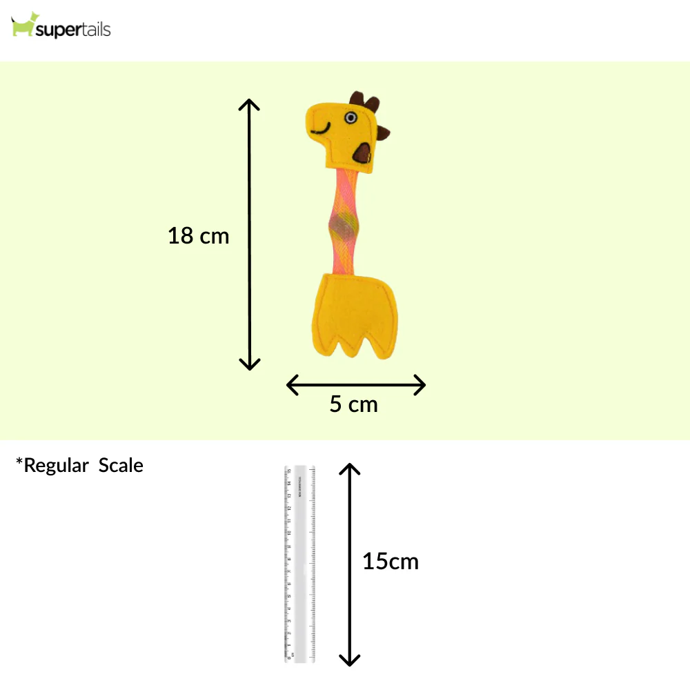 Barkbutler x Fofos Giraffe Flick Tube Catnip Toy for Cats - Runbopad