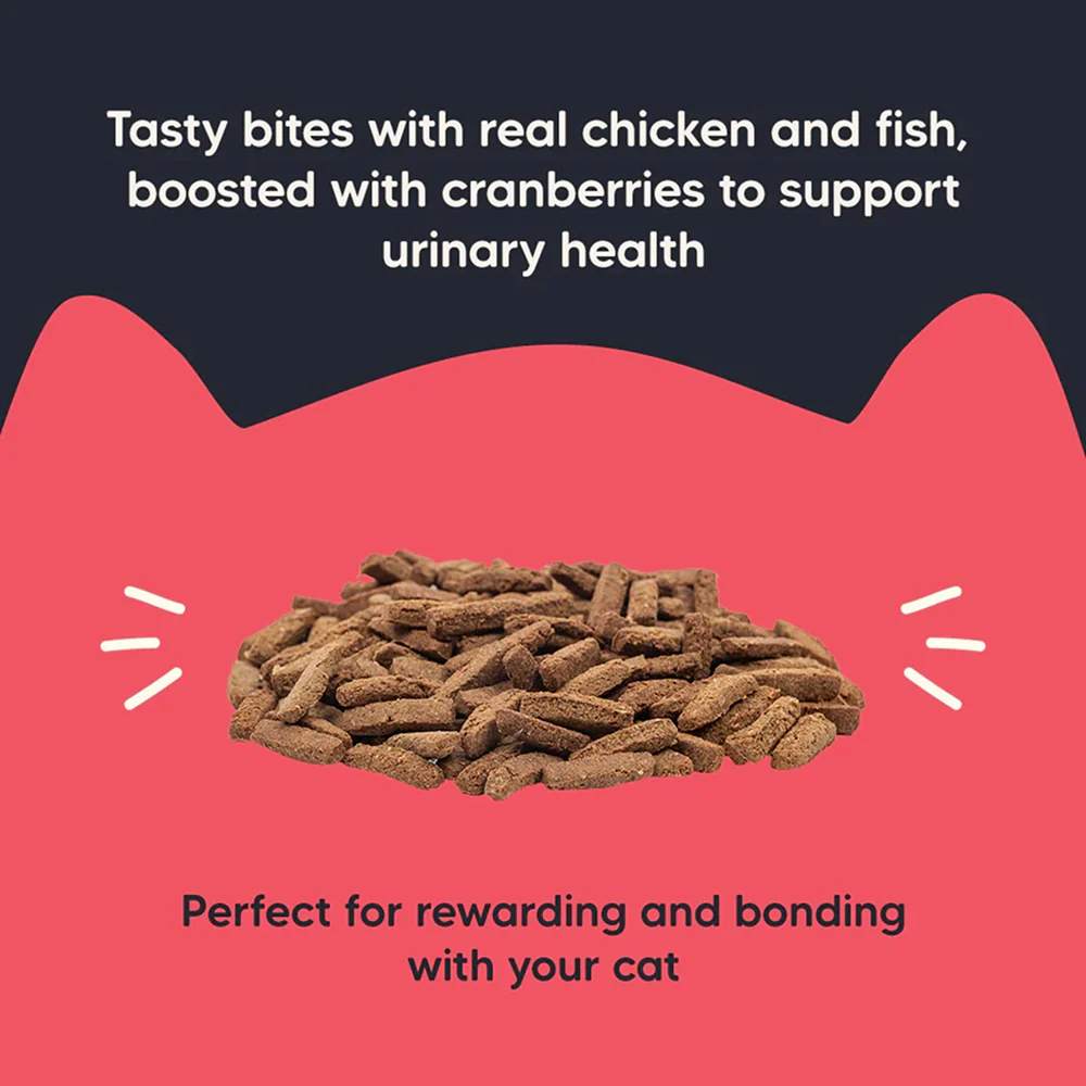 HUFT Meowsi Grain Free Chicken, Fish & Cranberry Power Bites Cat Treats - Runbopad