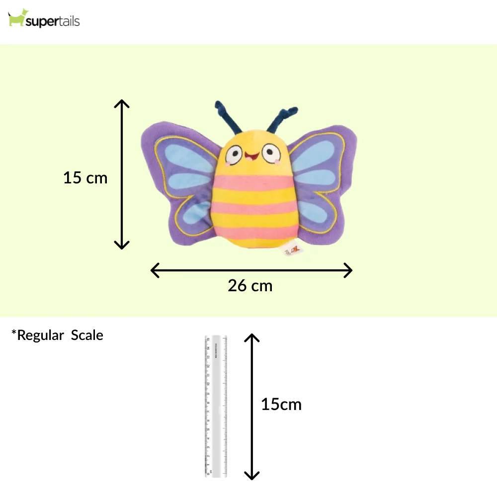 Barkbutler x Fofos Garden Butterfly Plush Toy for Dogs - Runbopad