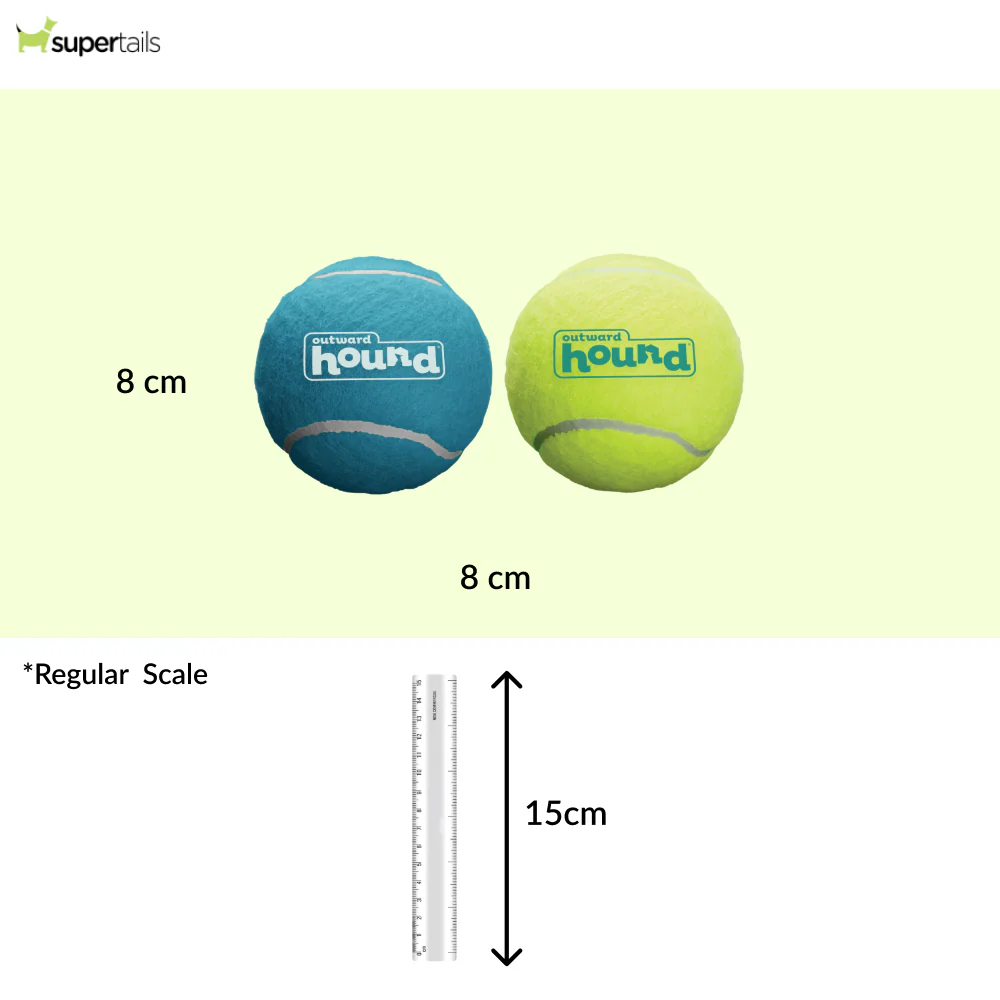 Petstages Squeaker Tenis Ballz Toy for Dogs (Blue/Green) - Runbopad