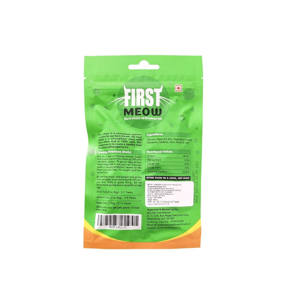 First Meow Soft Chicken Strip Cat Treat - Runbopad
