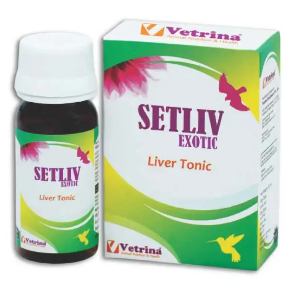 Vetrina Setliv Exotic Drop (30ml) And Vetrivit Avian Multivitamin Supplements for Birds (30ml) Combo - Runbopad