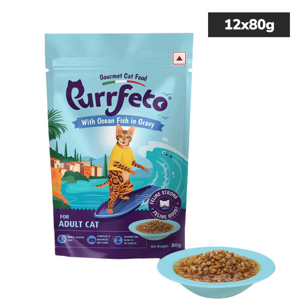 Purrfeto Ocean Fish in Gravy Adult Cat Wet Food - Runbopad