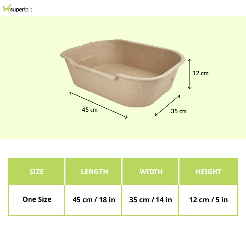 Barkbutler x Fofos Disposable Litter Box for Cats (Beige) - Runbopad