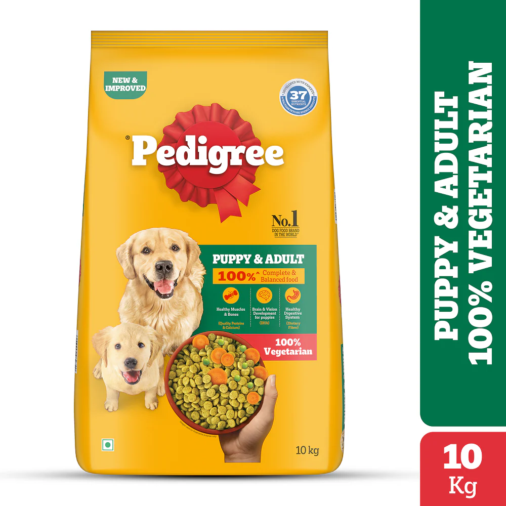 Pedigree 100% Vegetarian Puppy and Adult Veg Dog Dry Food - Runbopad