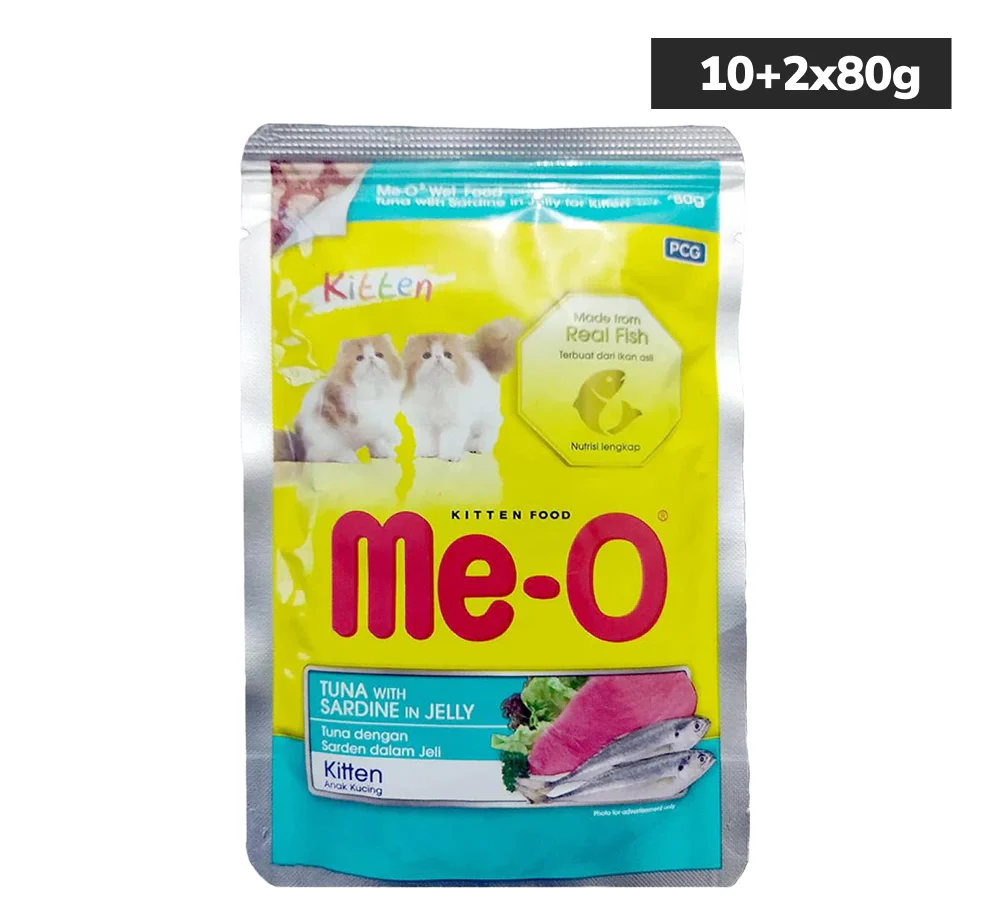 Me O Tuna & Sardine in Jelly Kitten Wet Food - Runbopad