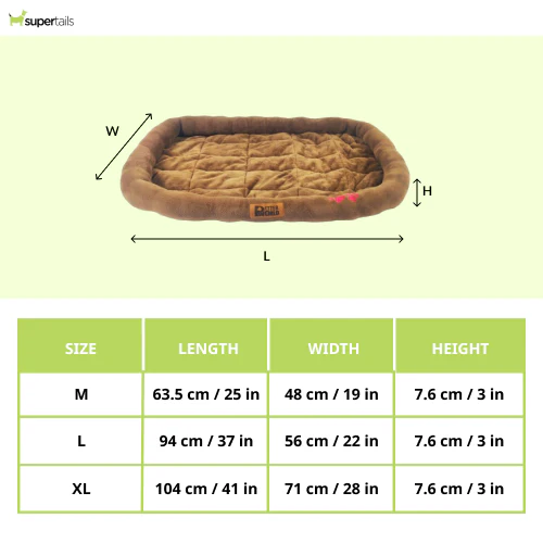 Petter World Ultra Soft Mat with Padded Bed for Dogs (Mocha Brown) - Runbopad