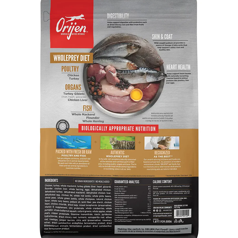 Orijen Cat & Kitten Dry Food (All Breeds & Ages) - Runbopad