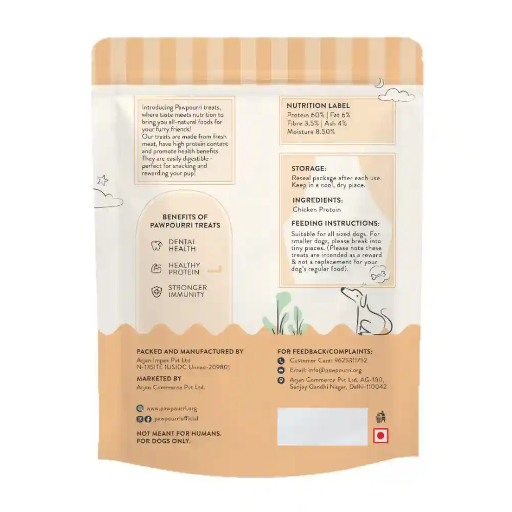 Pawpourri 100% Natural Chicken Nuggets Dog Treat - Runbopad