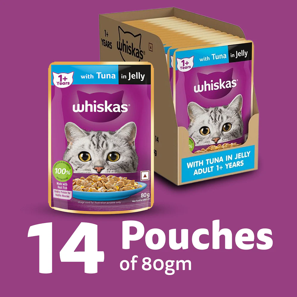 Whiskas Tuna in Jelly Meal Adult Cat Wet Food - Runbopad