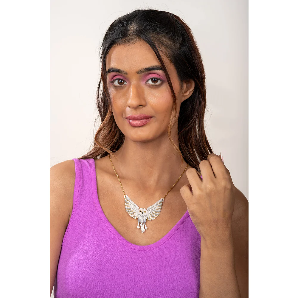 Jenni & Janki Handcrafted Miyuki Owl Necklace - Runbopad